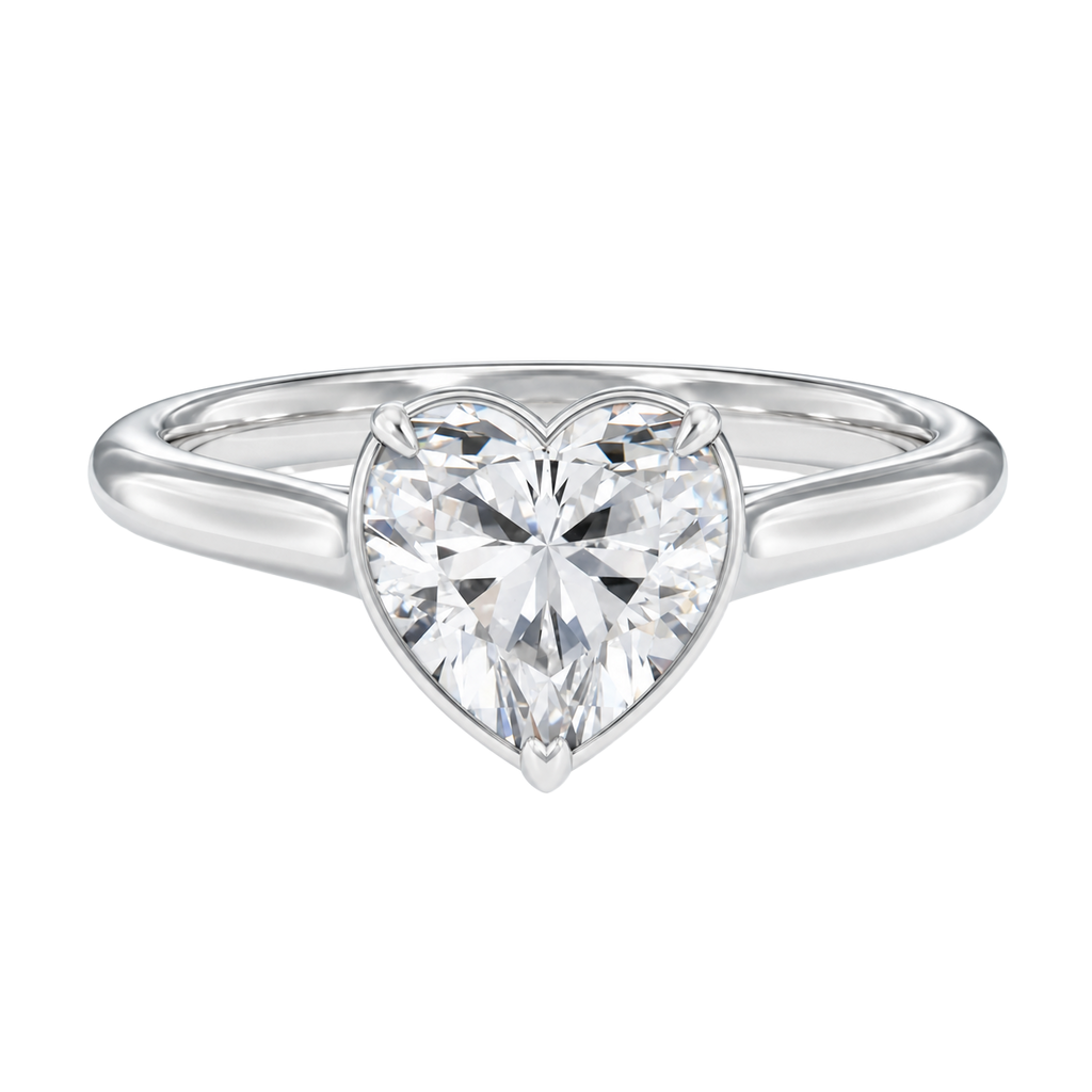 Solenne - Heart - Platinum - Plain