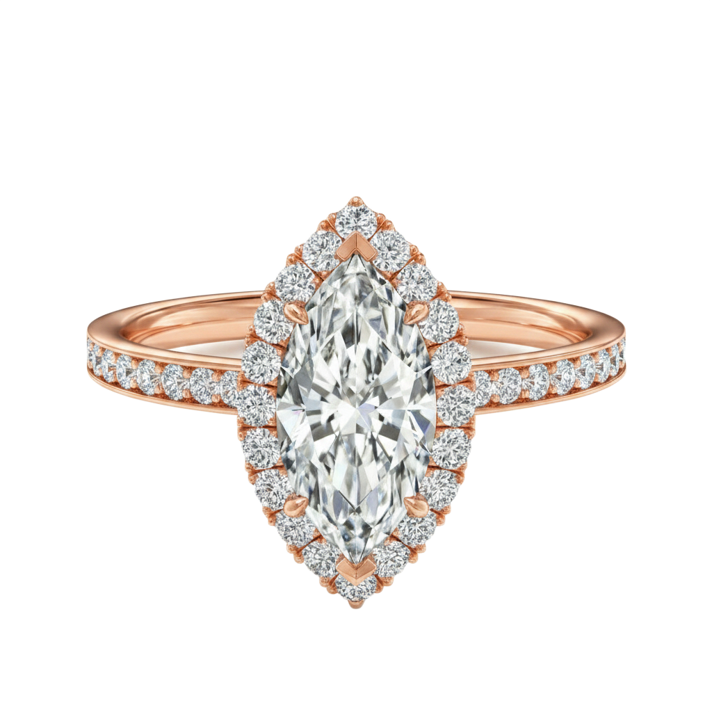 Cordelia - Marquise - Rose Gold - Channel