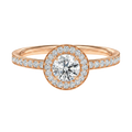 Deneuve - Round - Rose Gold - Pavé