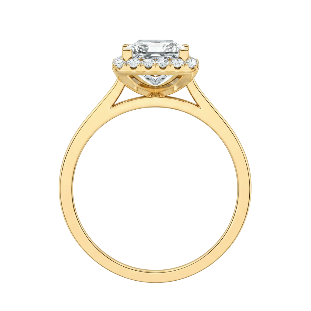 Cordelia - Asscher - Yellow Gold - Channel