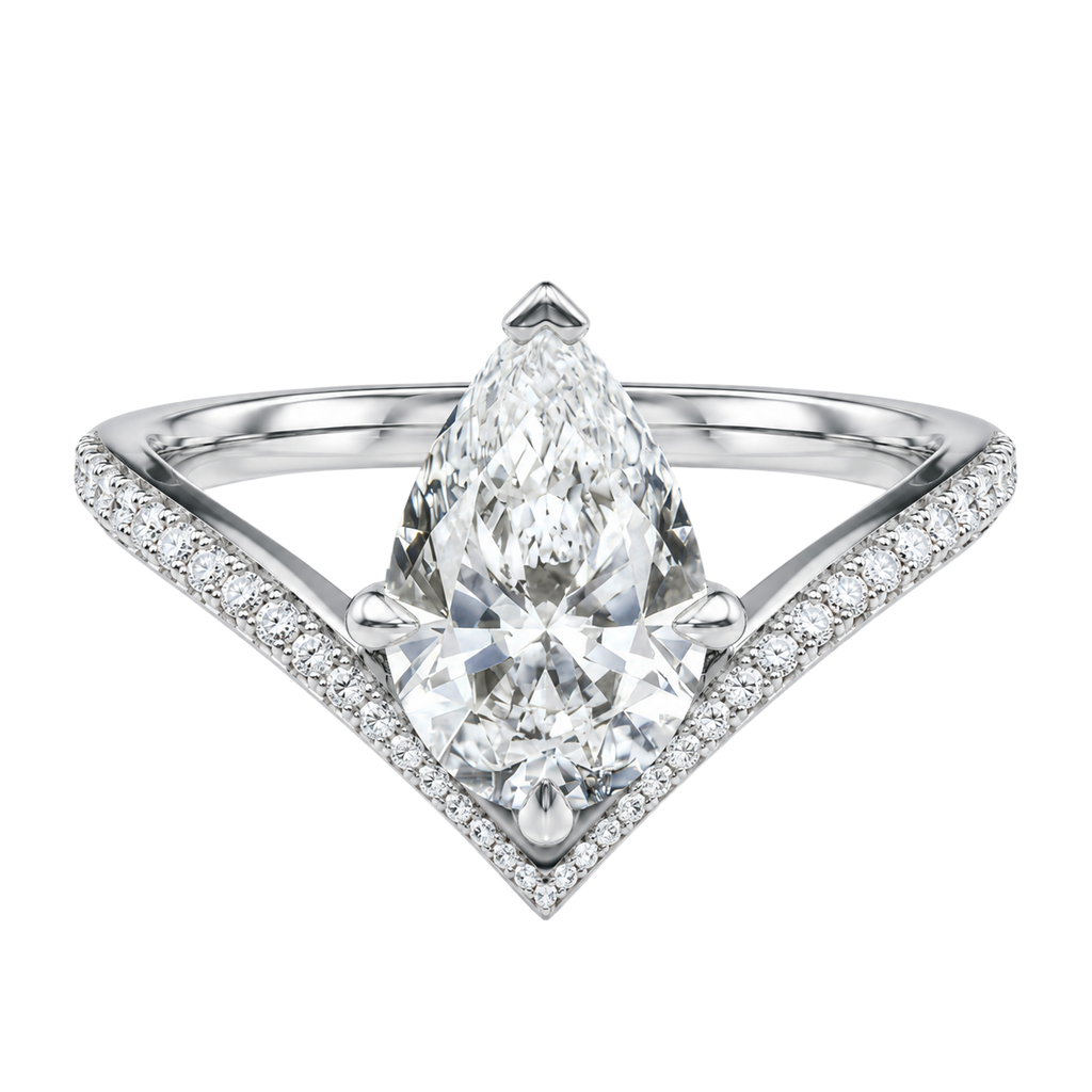 Blaire - Pear - Platinum - Pavé