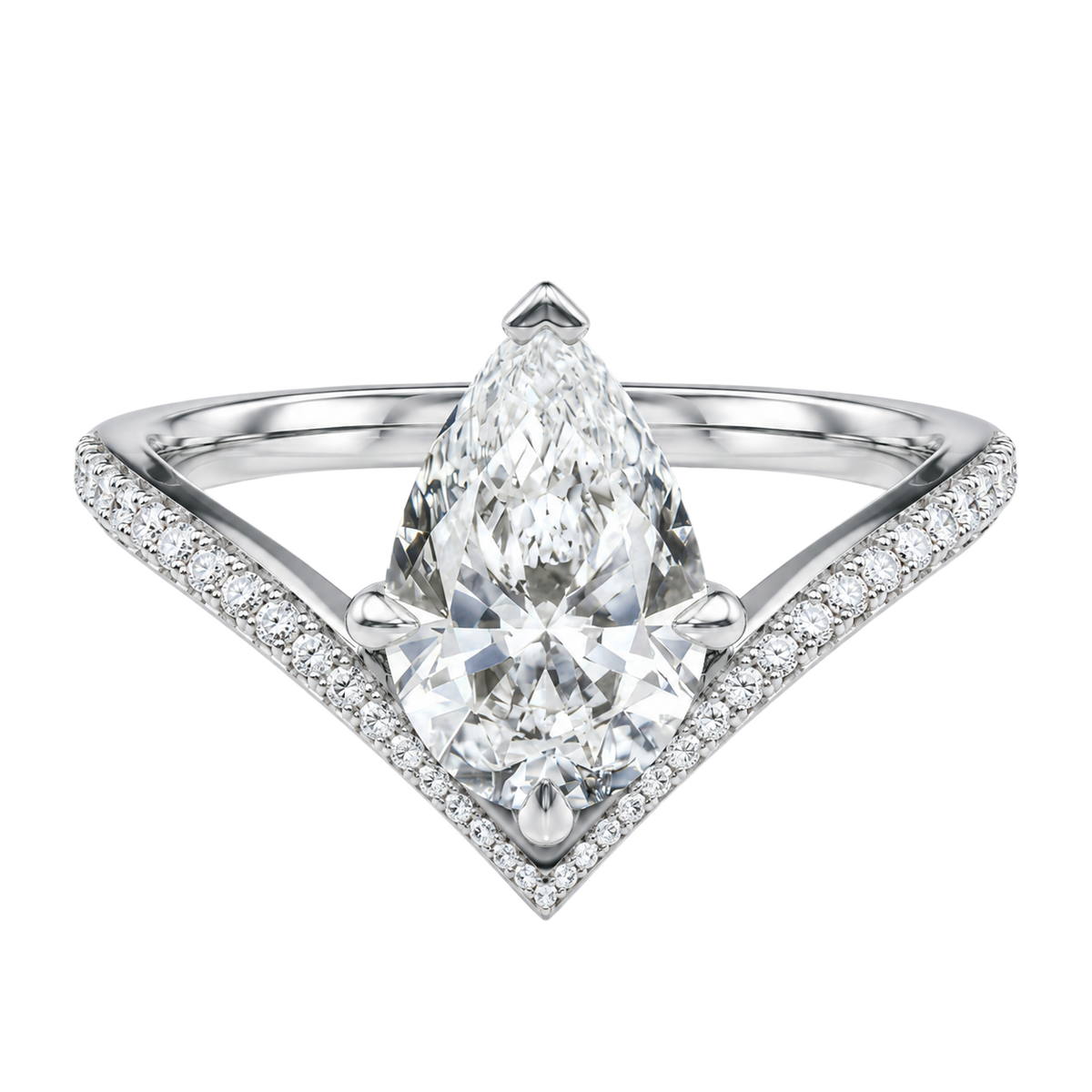 Blaire - Pear - Platinum - Pavé