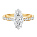 Talia - Marquise - Yellow/White Tone - Pavé