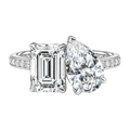 Duo - Emerald - White Gold - Channel
