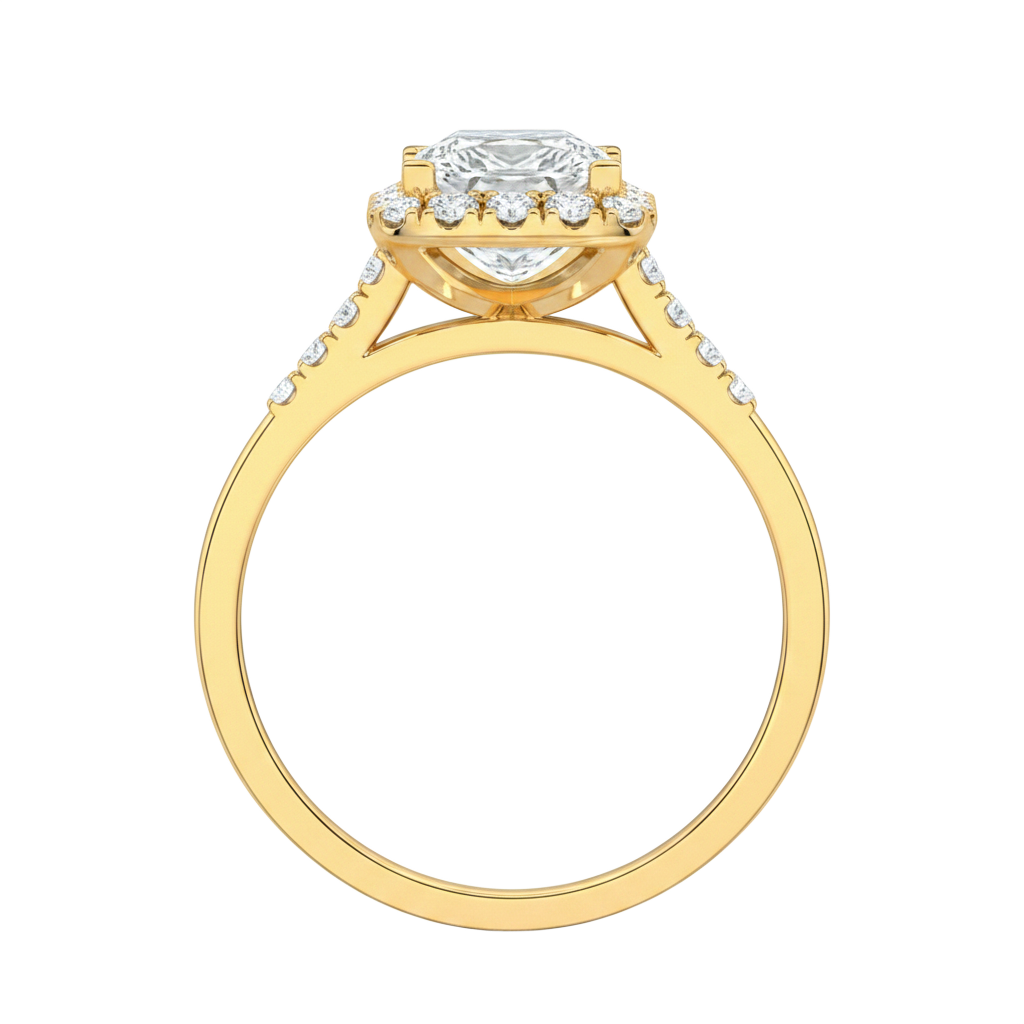 Cordelia - Princess - Yellow Gold - Channel