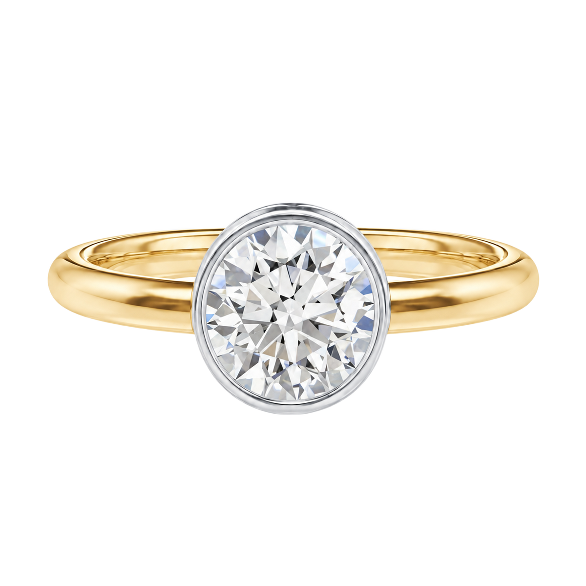 Bailey - Round - Yellow/White Tone - Plain