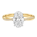Wreath - Oval - Yellow/White Tone - Pavé