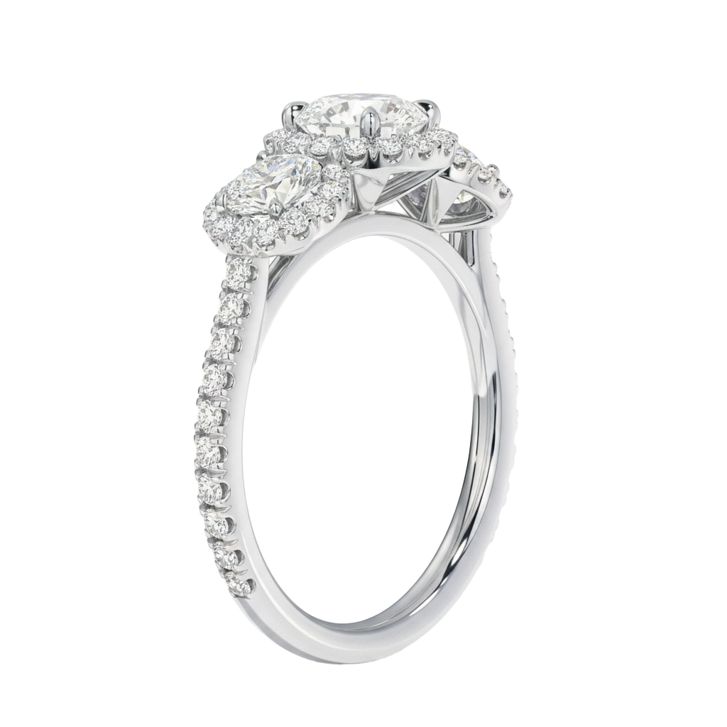 Winslow - Round - Platinum - Pavé