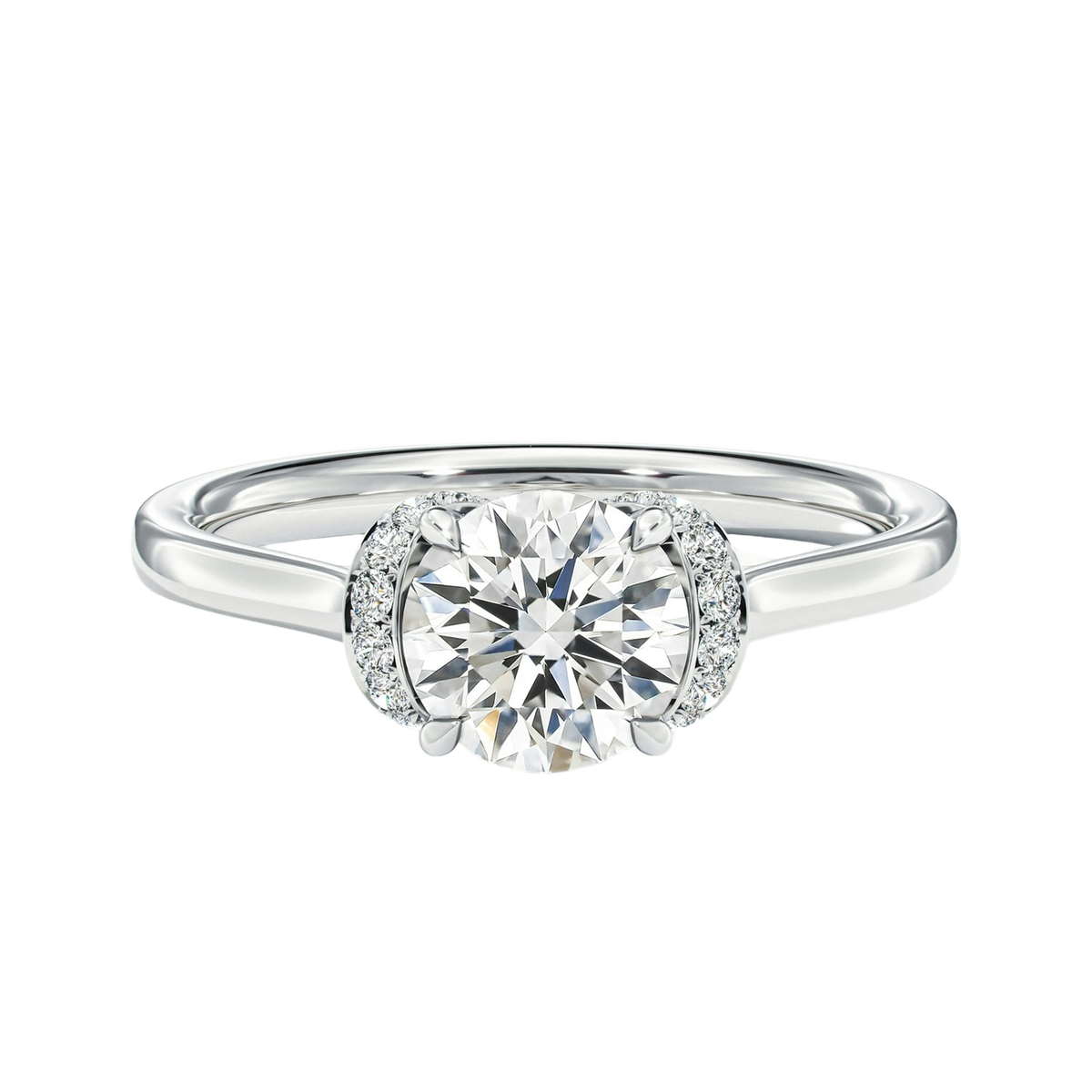 Ellipse - Round - Platinum - Plain