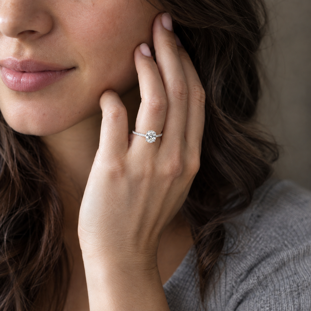 Wreath - Round - White Gold - Pavé