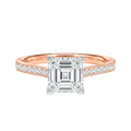 Basilica - Asscher - Rose/White Tone - Pavé