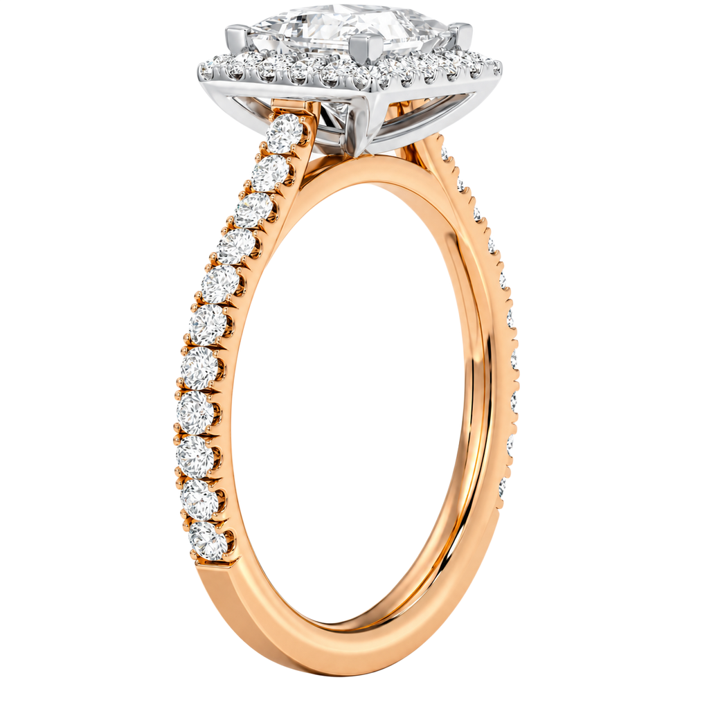 Cordelia - Princess - Rose / White Tone - Pavé