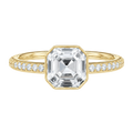 Bailey - Asscher - Yellow Gold - Pavé