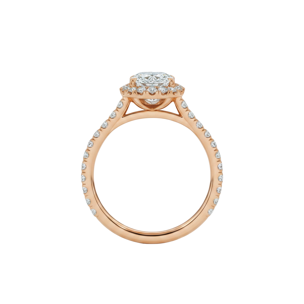 Cordelia - Radiant - Rose Gold - Pavé