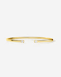 Diamond Flexi Cuff - Round - White Gold - Hidden Slide