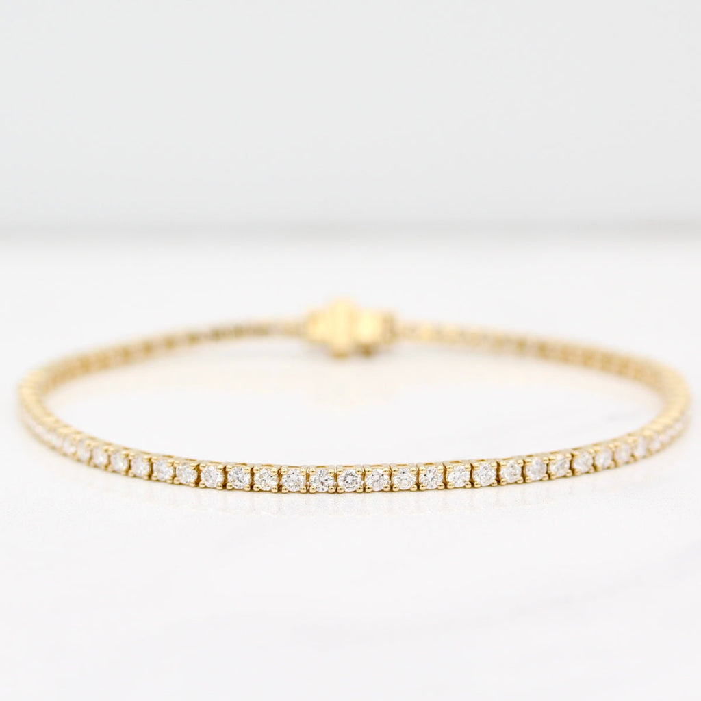 The Classic Tennis Bracelet - Round - Rose Gold - Box Clasp