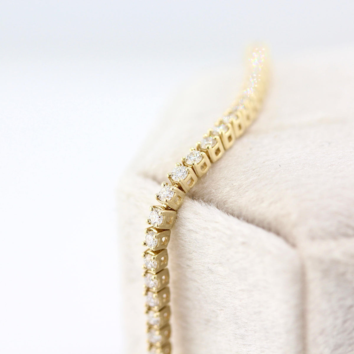 The Classic Tennis Bracelet - Round - Rose Gold - Box Clasp