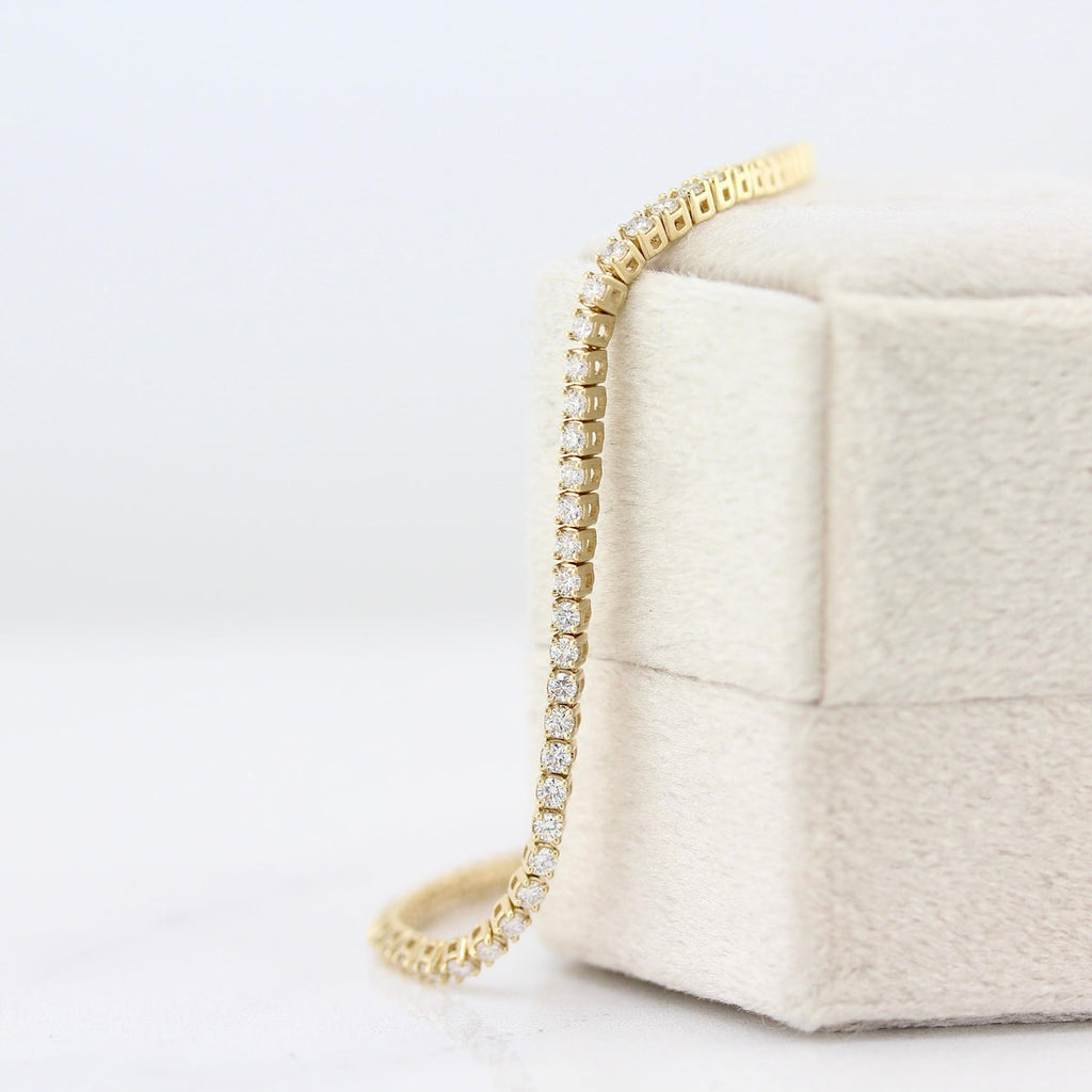 The Classic Tennis Bracelet - Round - Rose Gold - Box Clasp