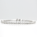The Bezel Tennis Bracelet - Round - Rose Gold - Box Clasp