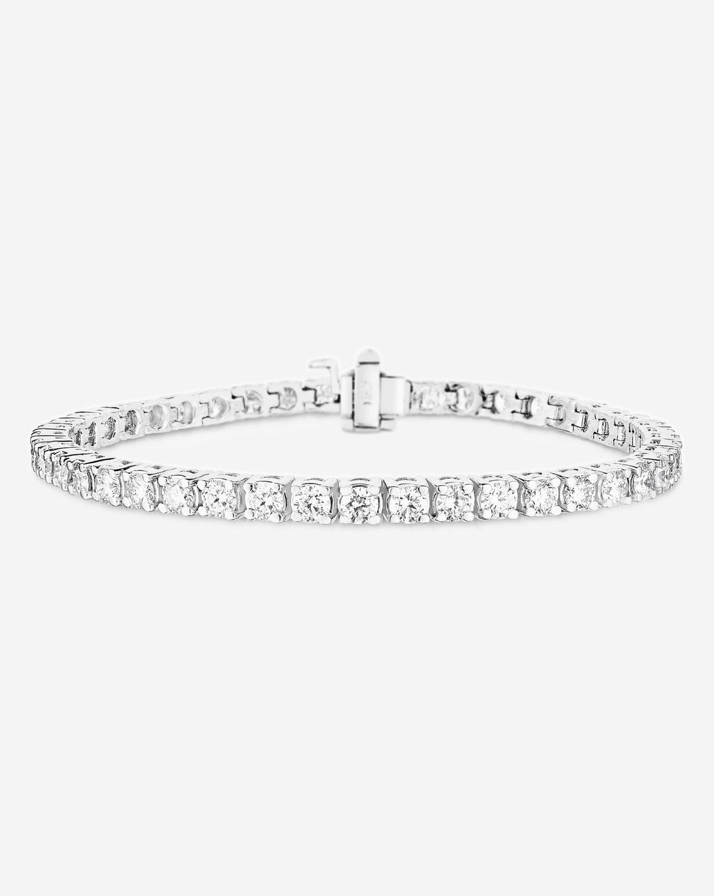 Classic Lab Diamond Tennis Bracelet - Round - Rose Gold - Box Clasp