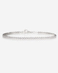Mini Lab Diamond Tennis Bracelet - Round - White Gold - Box Clasp