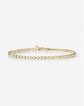 Bezel Mini Diamond Tennis Bracelet - Round - Rose Gold - Box Clasp