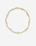 Graduated Diamond Chain Bracelet - Round - White Gold - Lobster