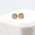 The Poppy Earrings - Round - Platinum - Push Back