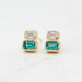The Britta Two-Stone - Round - White Gold - Push Back