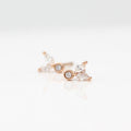 The Sophia Earrings - Round - Platinum - Push Back