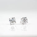 Classic Stud Earrings - Round - Platinum - Screw Back