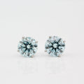 Blue Diamond Classic Studs · 2.03ct - Round - White Gold - Screw Back