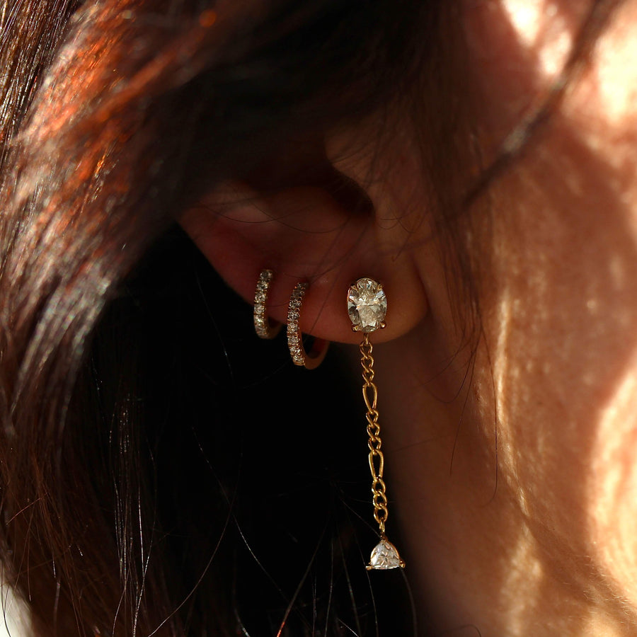 The Emilia Drops - Marquise - Platinum - Lever Back