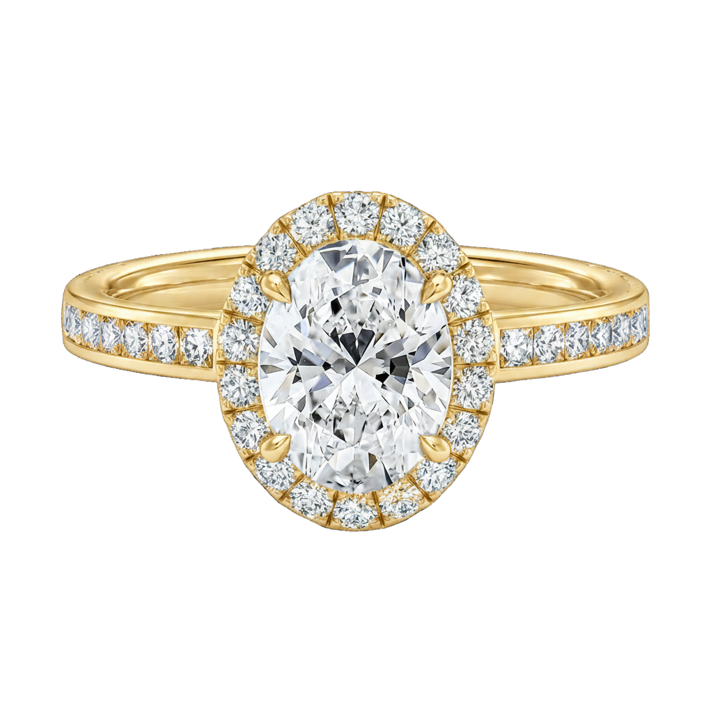 Cordelia - Oval - Yellow Gold - Channel