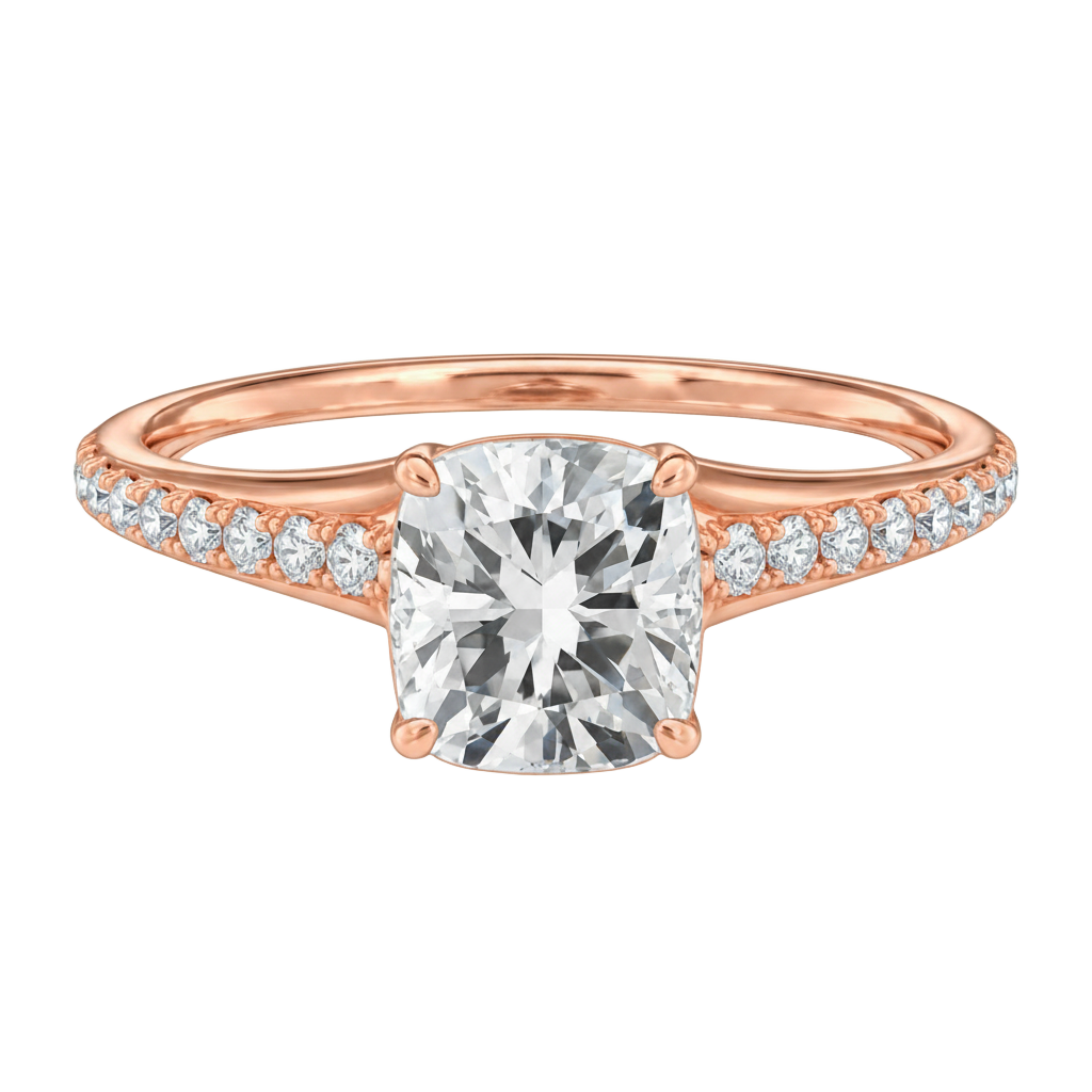Lumiere - Cushion - Rose Gold - Pavé