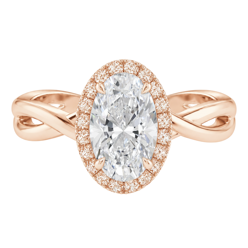 Braid - Oval - Rose Gold - Plain