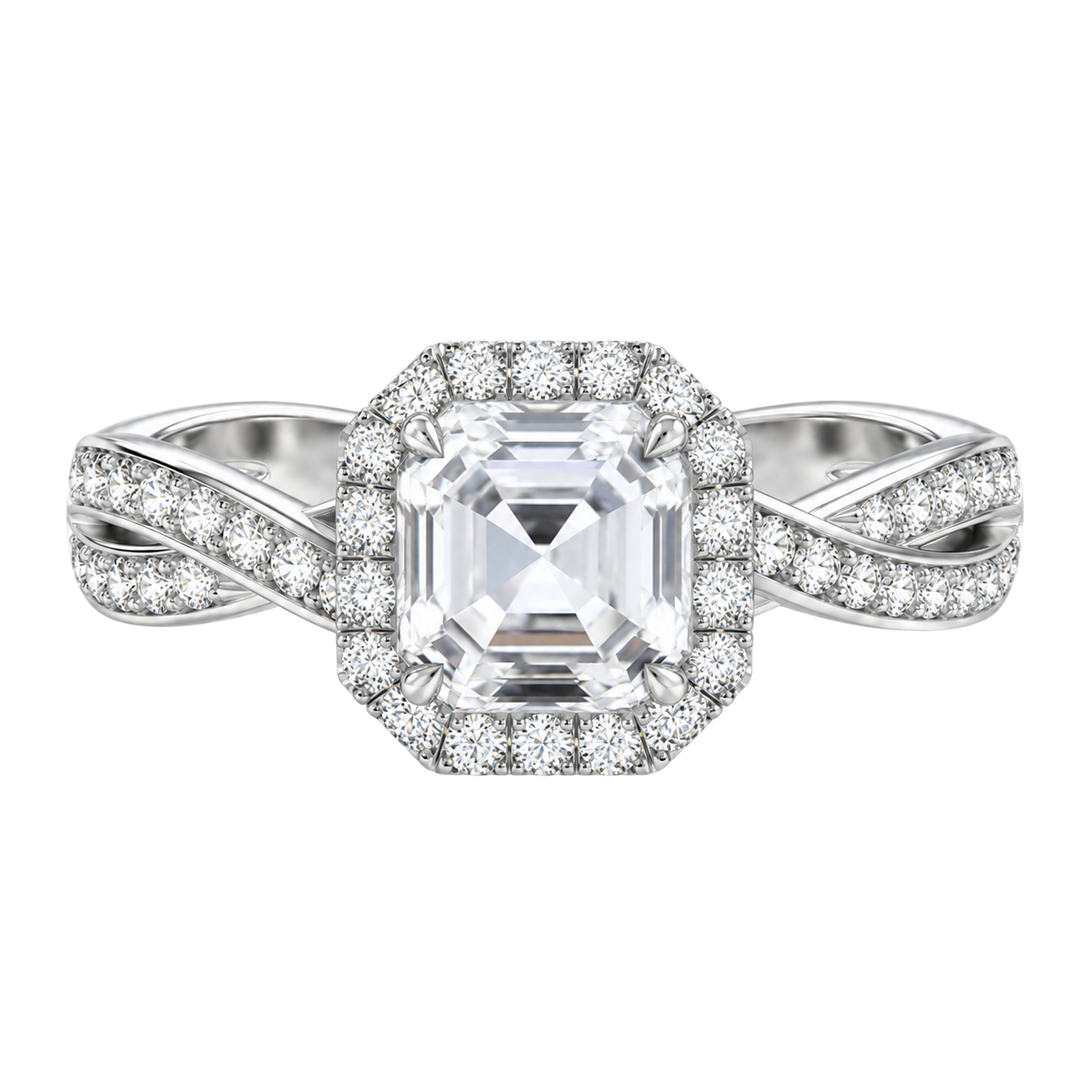 Braid - Asscher - Platinum - Channel