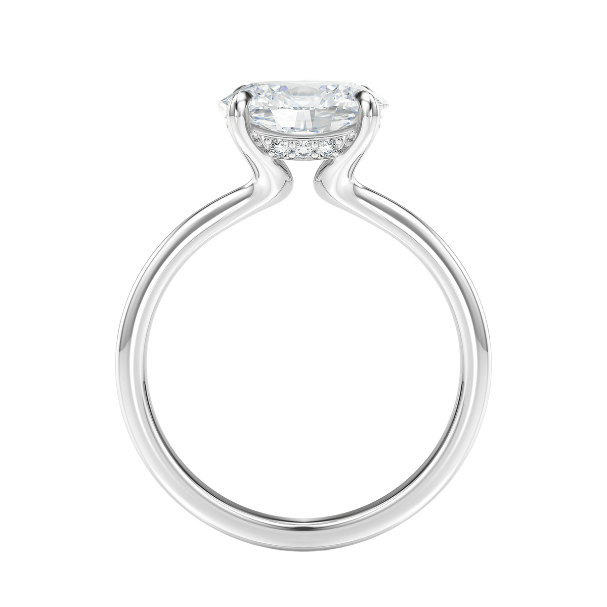 Meridian - Emerald - White Gold - Plain