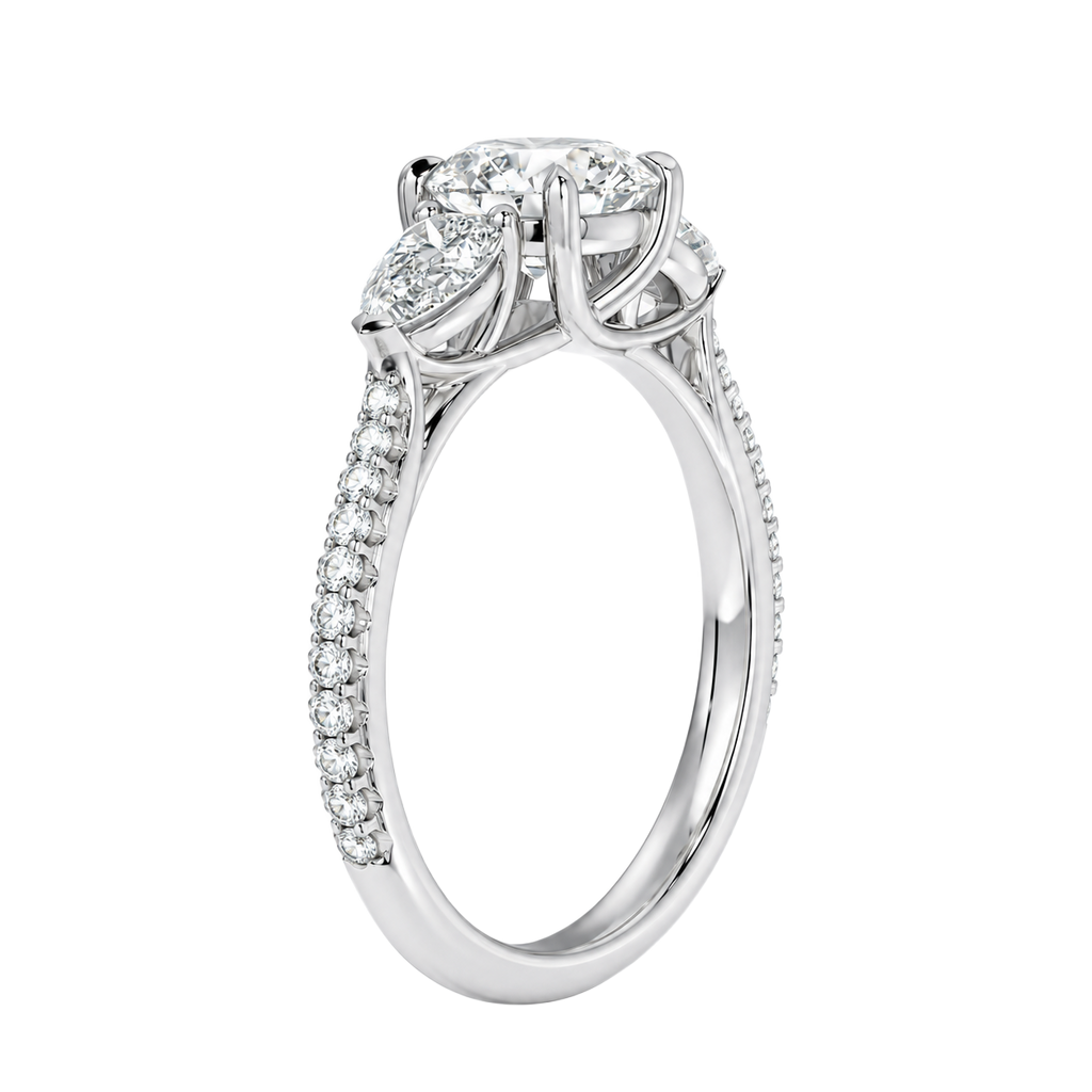 Halcyon - Round - Platinum - Pavé