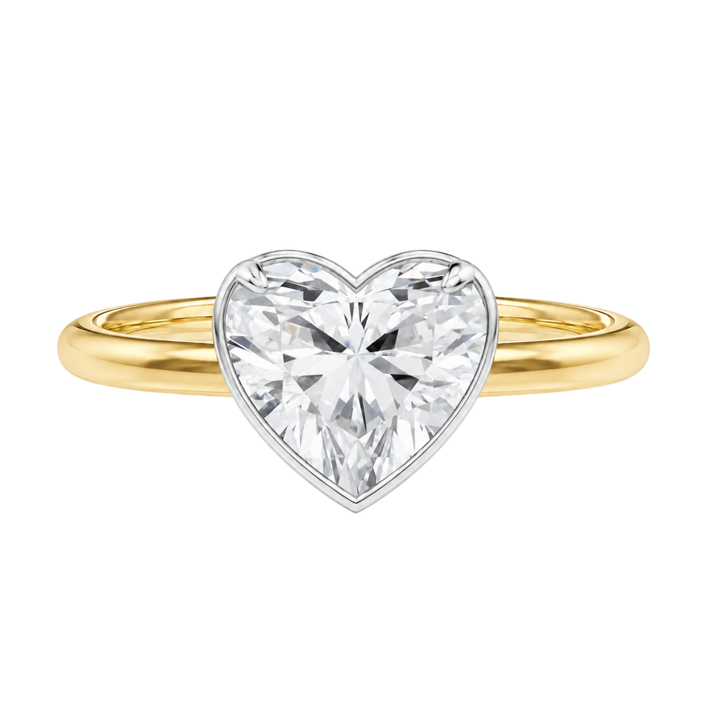 Bailey - Heart - Yellow/White Tone - Plain