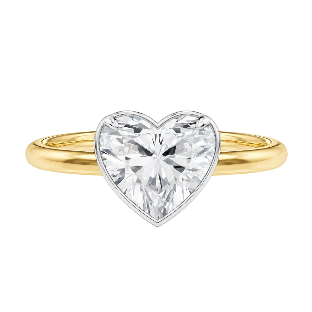 Bailey - Heart - Yellow/White Tone - Plain