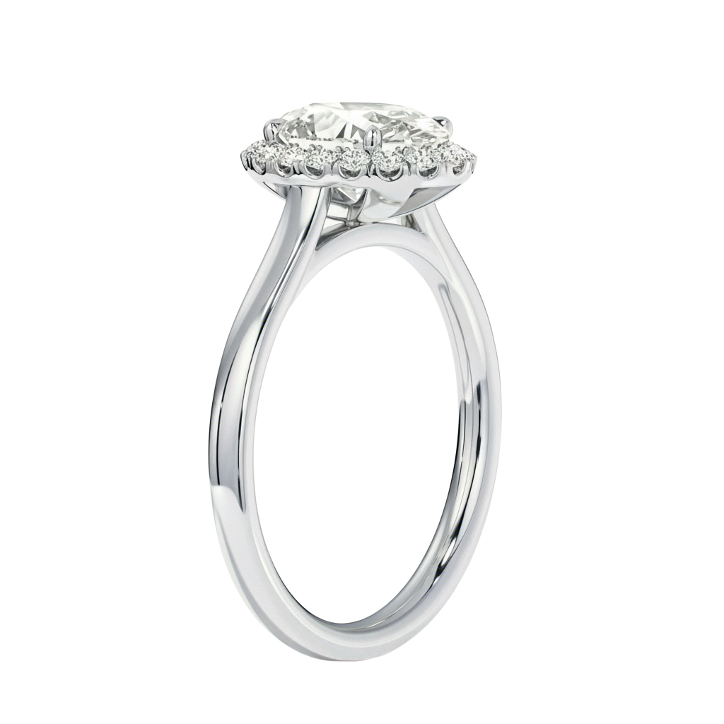 Cordelia - Oval - White Gold - Plain