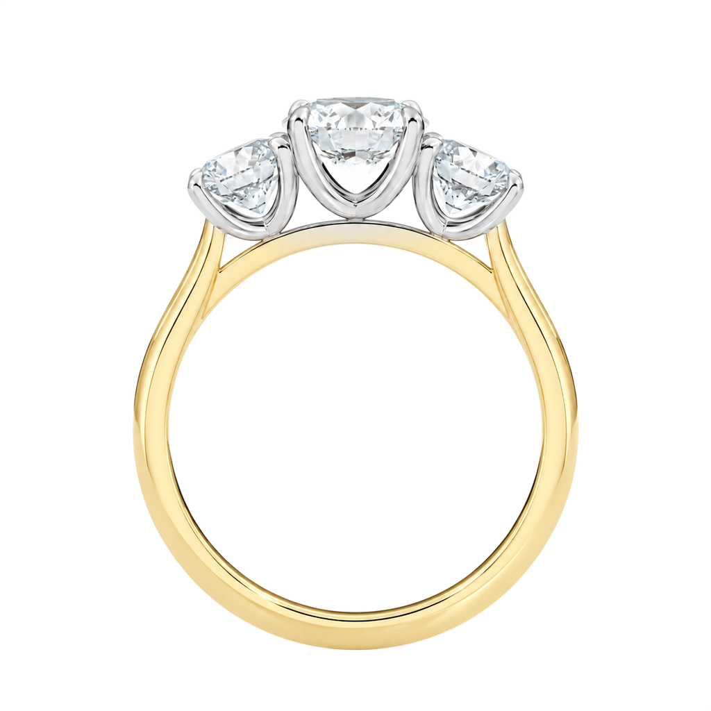 Trinity - Round - Yellow/White Tone - Plain