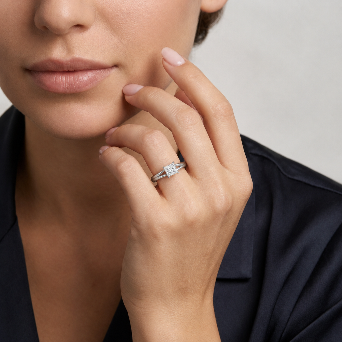Lumiere - Princess - White Gold - Plain