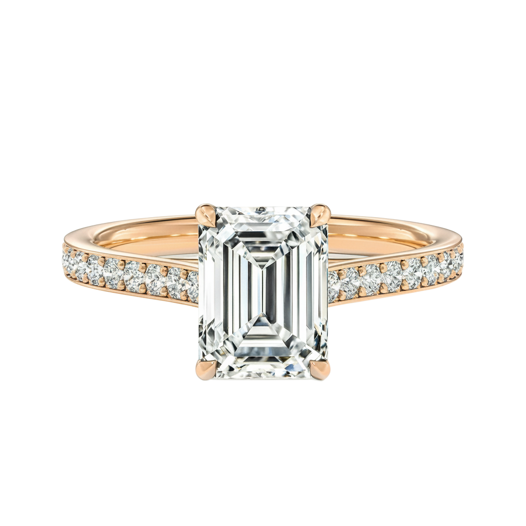 Basilica - Emerald - Rose Gold - Pavé