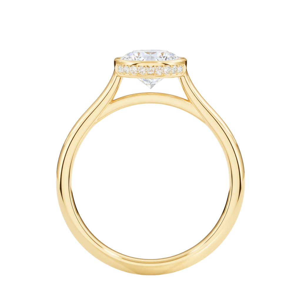 Solenne - Asscher - Yellow Gold - Plain