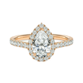 Cordelia - Pear - Rose Gold - Pavé