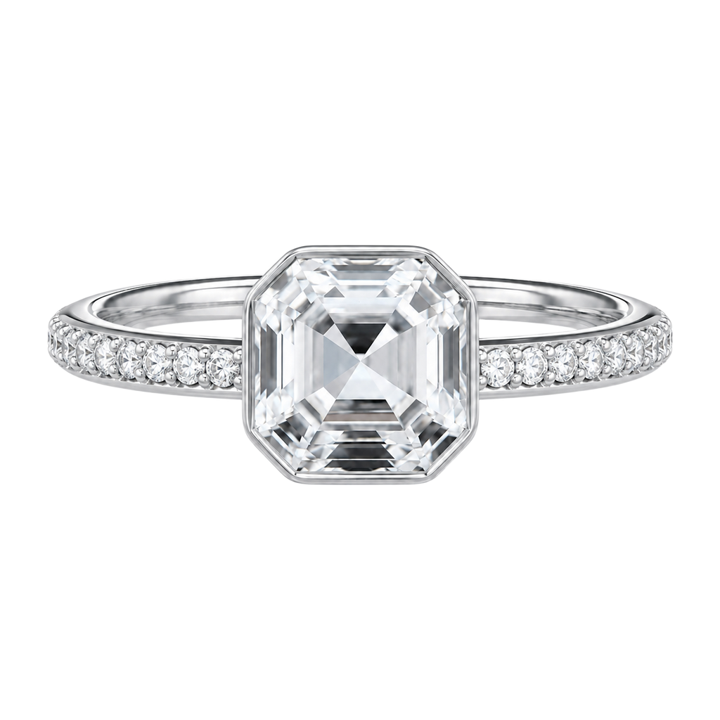 Bailey - Asscher - Platinum - Pavé