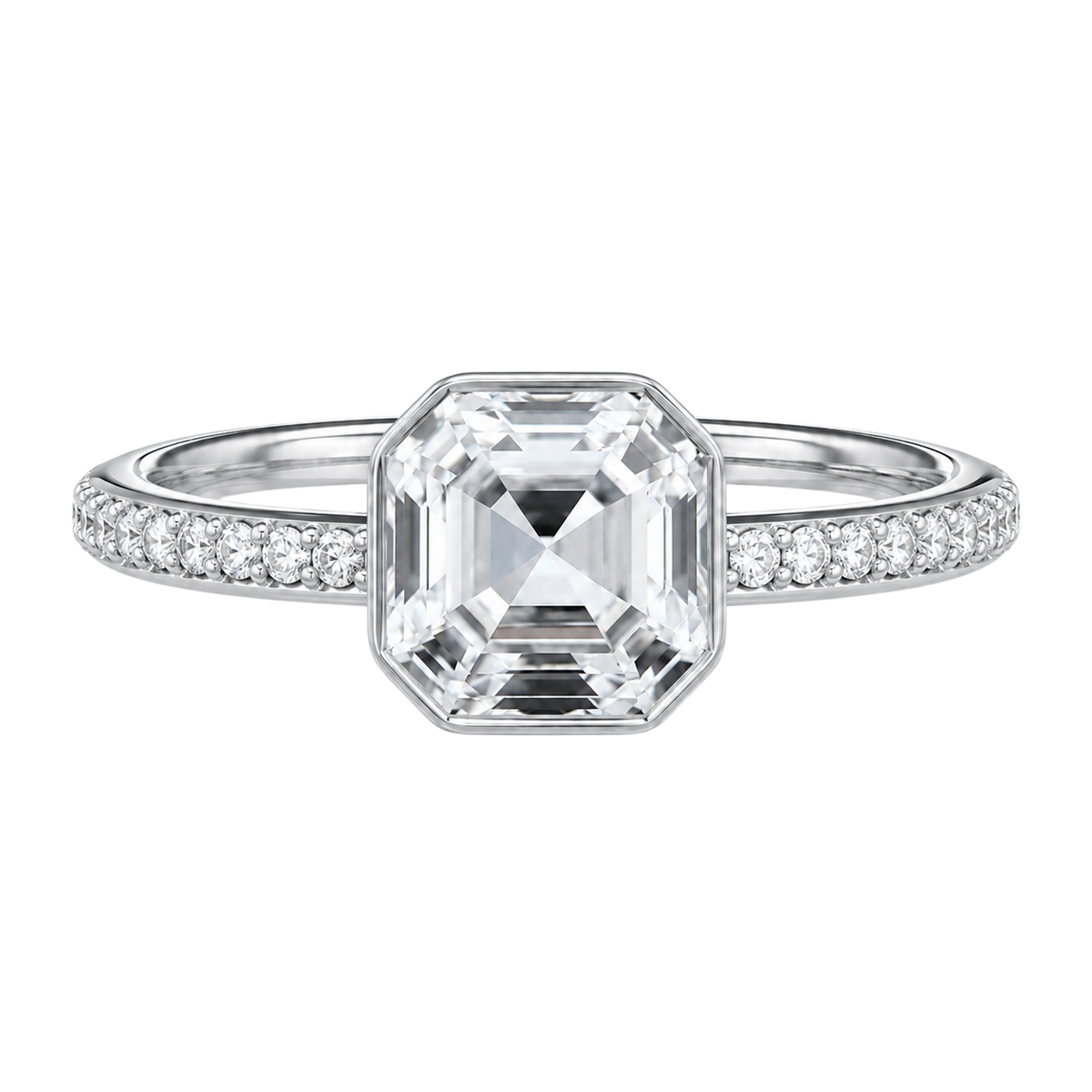 Bailey - Asscher - Platinum - Pavé