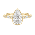 Bailey - Pear - Yellow Gold - Pavé